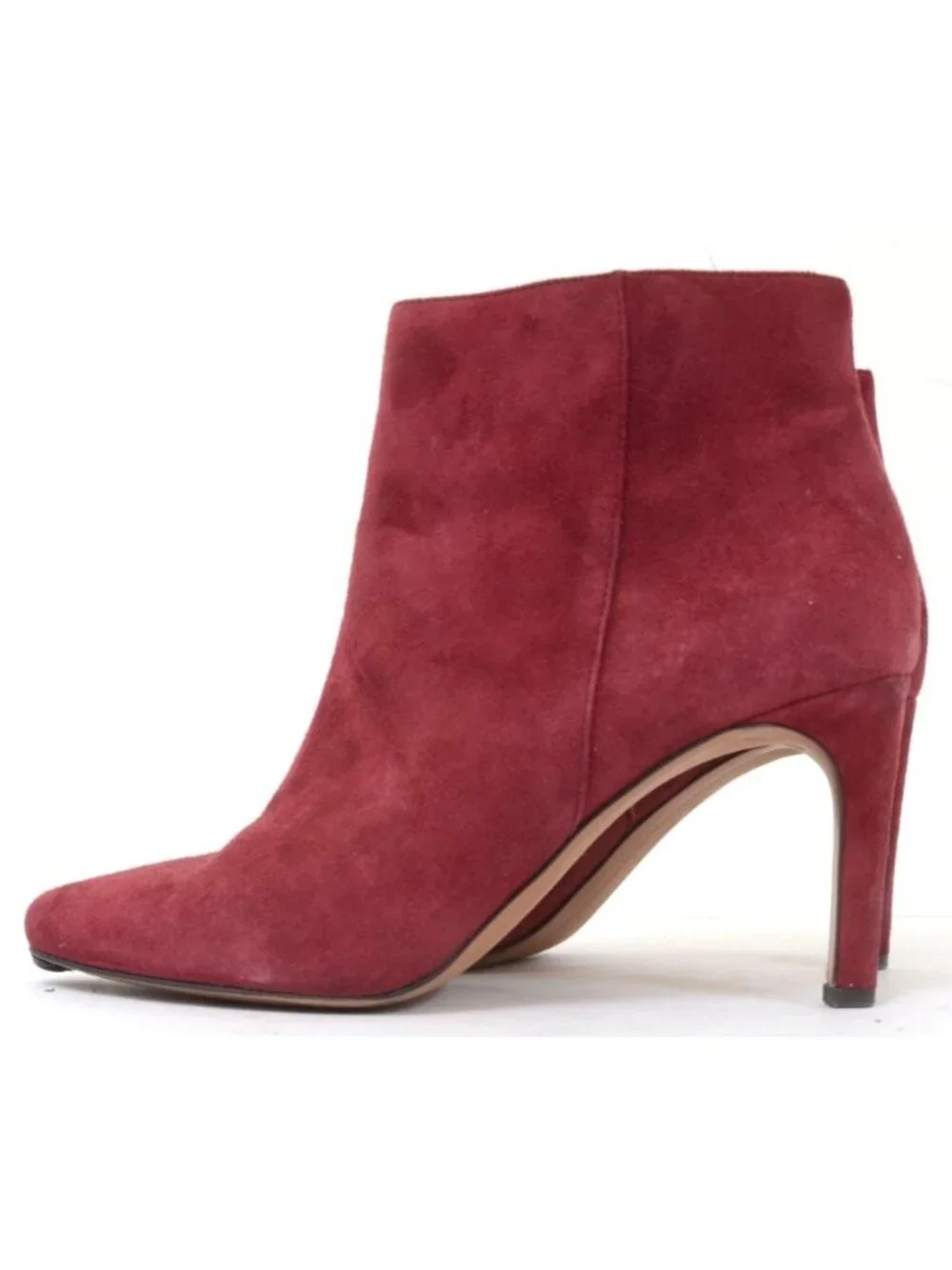Banana Republic Women's 9.5 Burgundy Suede Ankle Booties Minimalist Business